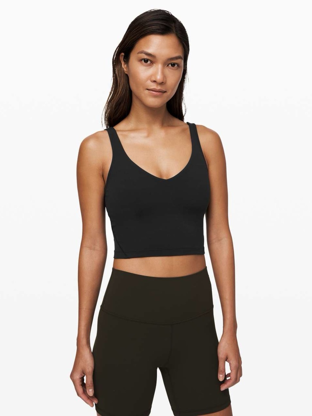 Lululemon • Align Tank crop black nulu built in bra athletic yoga workout